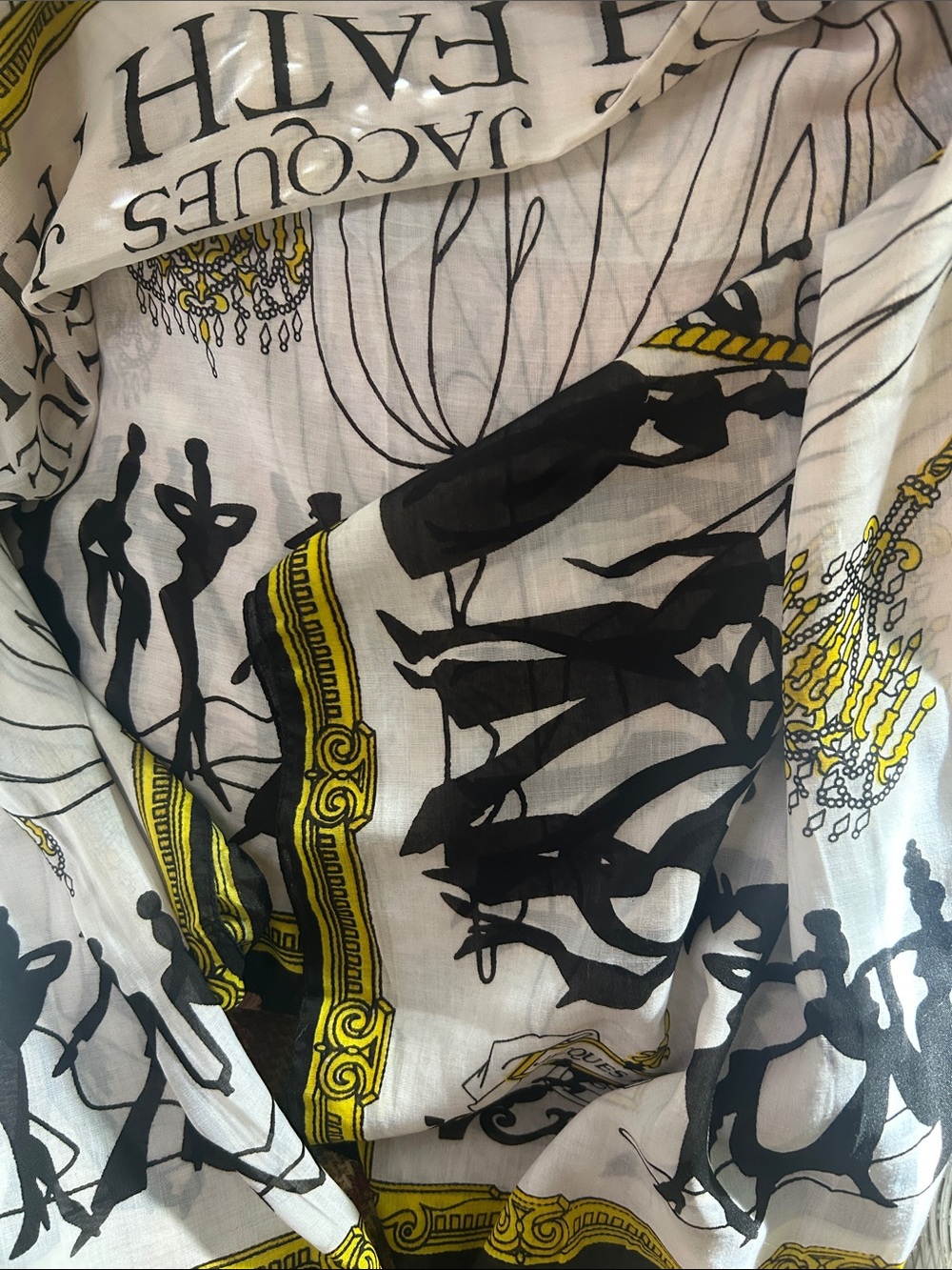 Rare Chandelier Dancers Jacques Fath Scarf - Picture 6 of 9